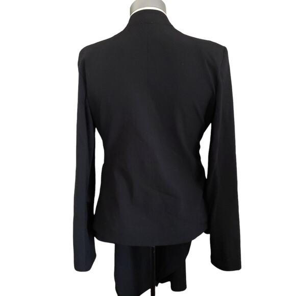 MEG asymmetrical black waterfall belted blazer career jacket Size Small NEW - Picture 4 of 8
